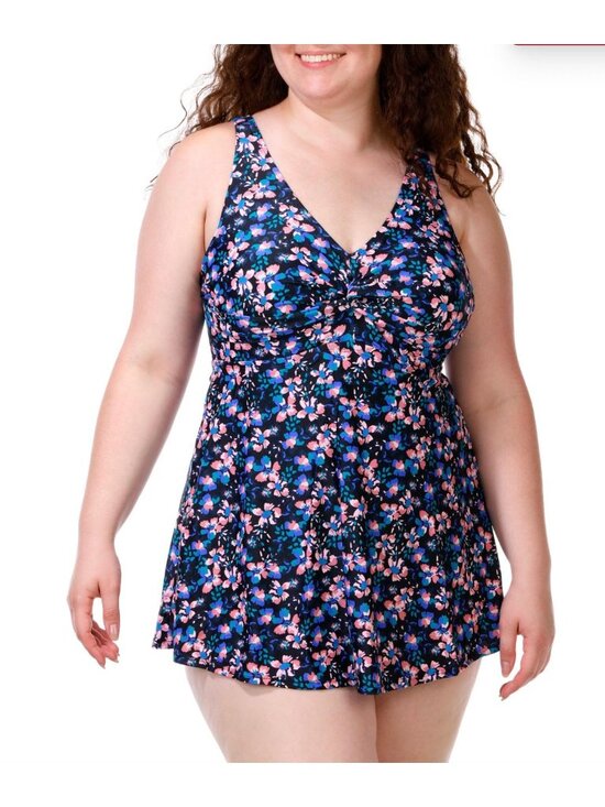Raisins Curve Other - NWT Raisins Curve Lucia Swimdress Swimsuit Black Floral Size 24W $106 [jb]